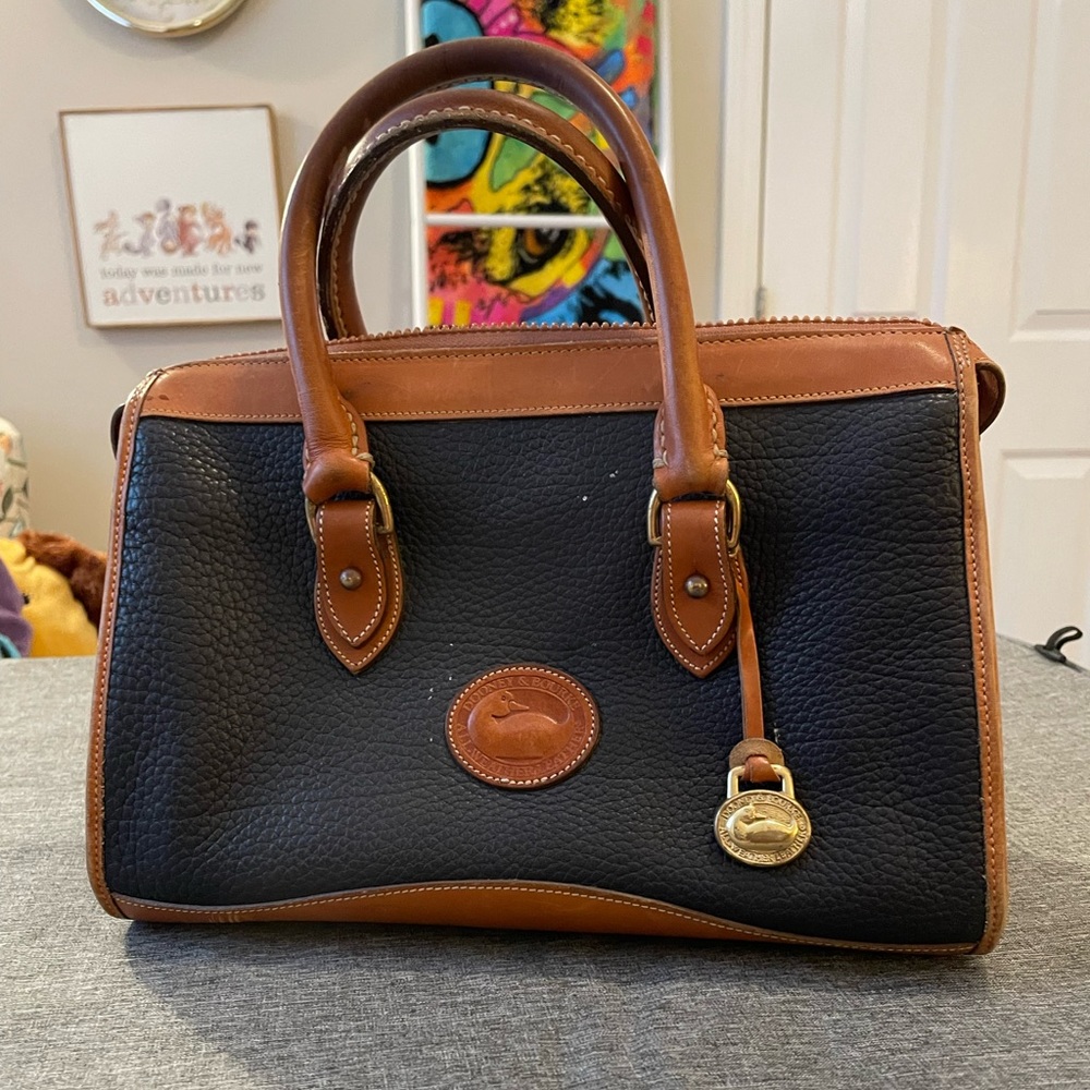 Dooney & Bourke Black and Brown Leather Bag
